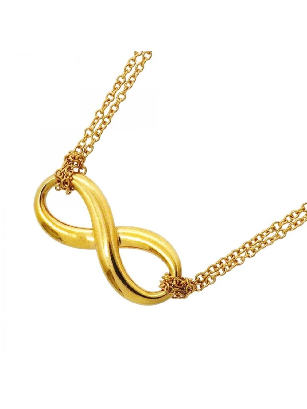 Tiffany & Co Necklace Infinity Double Chain 18k Yellow Gold